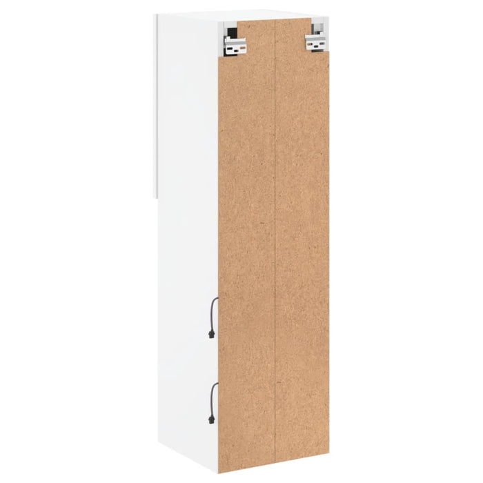 Tv Cabinet With Led Lights White 30.5X30X102 Cm Ntibop