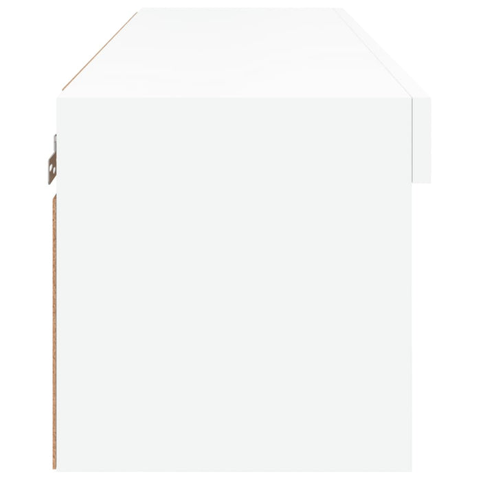 Tv Cabinet With Led Lights White 80X30X30 Cm Ntioao