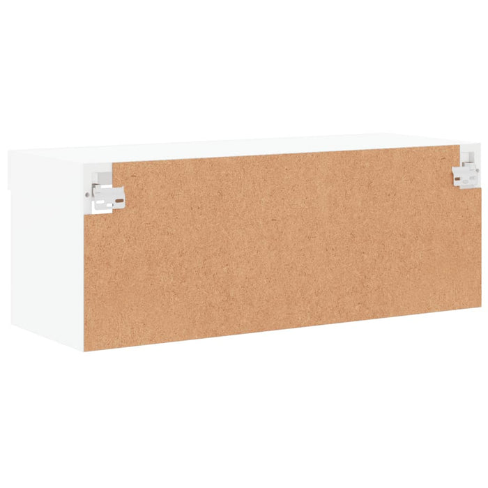 Tv Cabinet With Led Lights White 80X30X30 Cm Ntioao