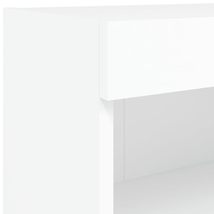 Tv Cabinet With Led Lights White 80X30X30 Cm Ntioao