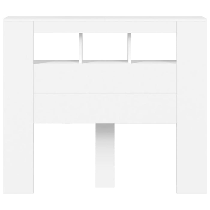 King Single Size Led Headboard White 120 Cm Engineered Wood Ntitti