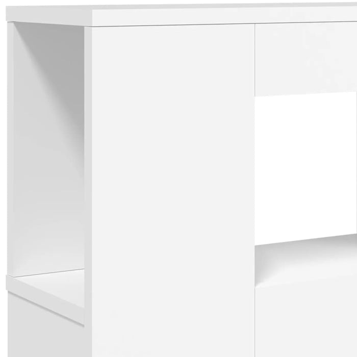 King Single Size Led Headboard White 120 Cm Engineered Wood Ntitti