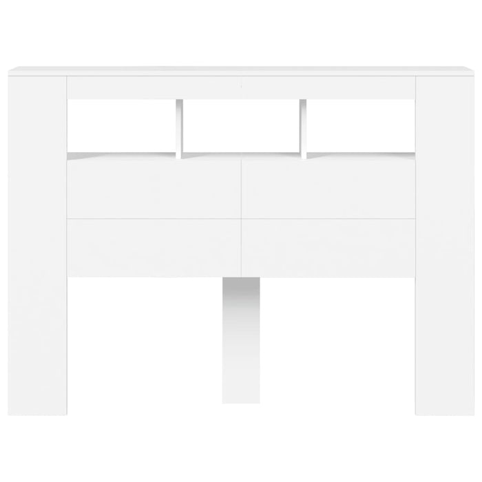 Double Size Led Headboard White 140 Cm Engineered Wood Ntitaa