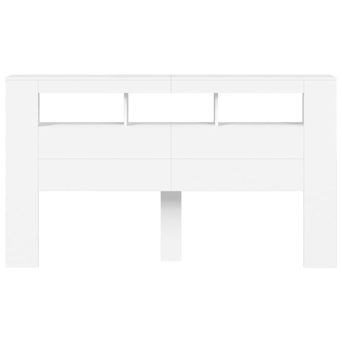 King Size Led Headboard White 180 Cm Engineered Wood Ntitpn