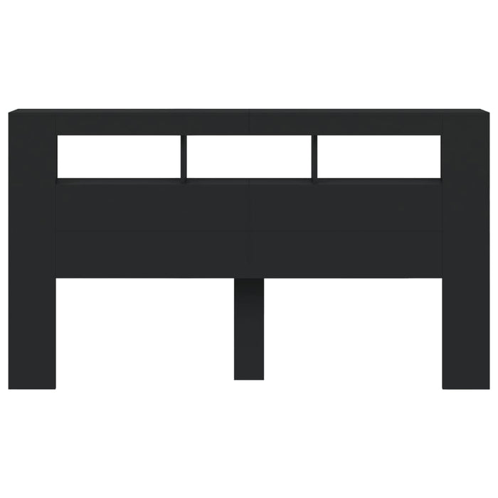 King Size Led Headboard Black 180X18.5X103.5 Cm Engineered Wood Ntitpk