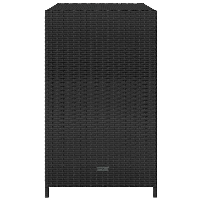 Garden Storage Cabinet Black 83X45X76 Cm Poly Rattan Tlppat