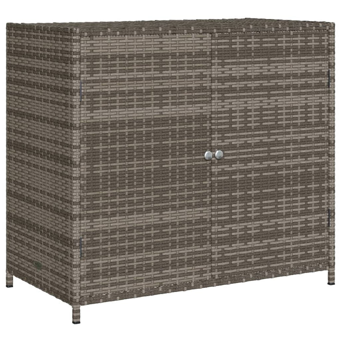 Garden Storage Cabinet Grey 83X45X76 Cm Poly Rattan Tlppap