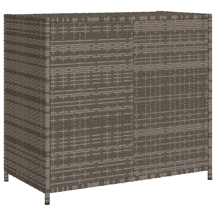 Garden Storage Cabinet Grey 83X45X76 Cm Poly Rattan Tlppap