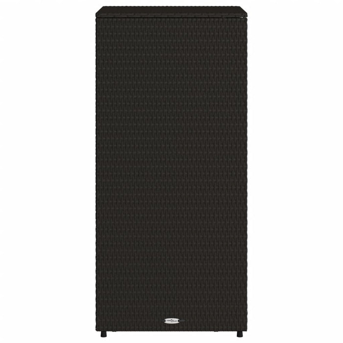 Garden Storage Cabinet Black 50X55X115 Cm Poly Rattan Tlppai