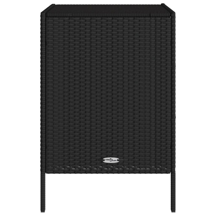 Garden Storage Cabinet Black 55X59X80 Cm Poly Rattan Tlpppo
