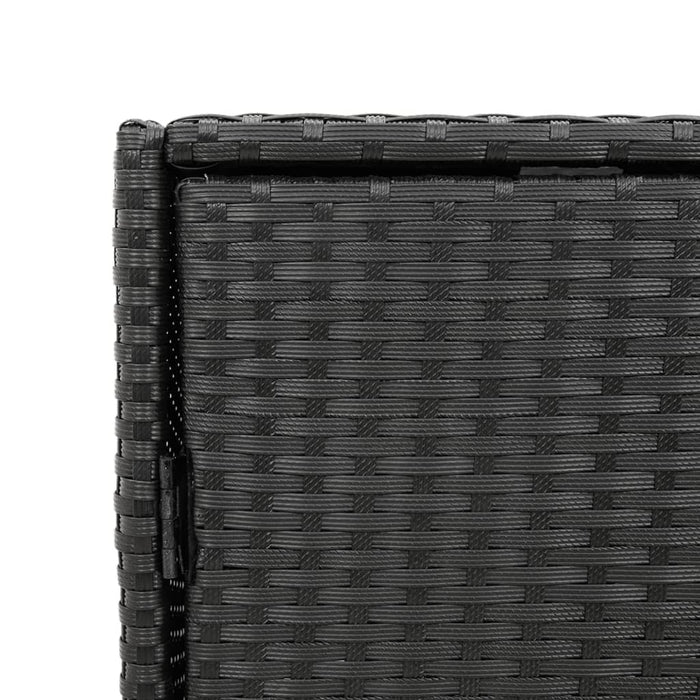 Garden Storage Cabinet Black 55X59X80 Cm Poly Rattan Tlpppo