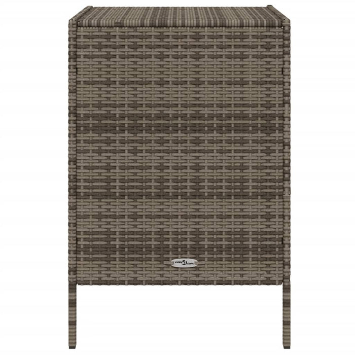 Garden Storage Cabinet Grey 55X59X80 Cm Poly Rattan Tlpppt