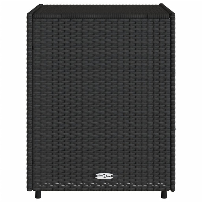 Garden Storage Cabinet Black 55X59X69 Cm Poly Rattan Tlpppp