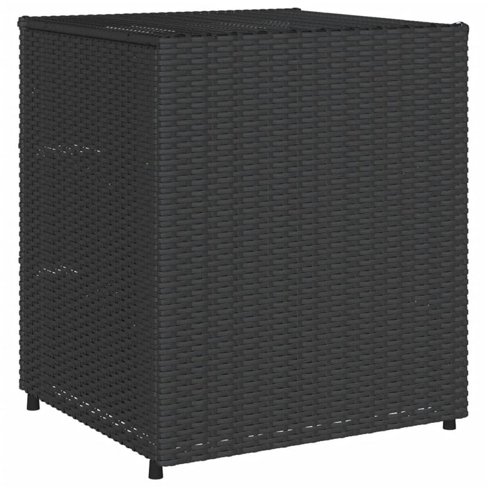 Garden Storage Cabinet Black 55X59X69 Cm Poly Rattan Tlpppp