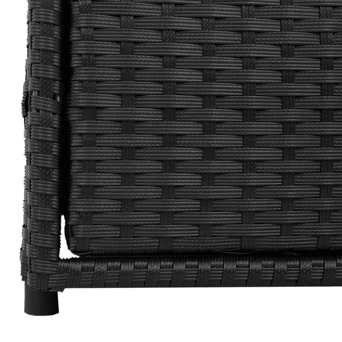 Garden Storage Cabinet Black 55X59X69 Cm Poly Rattan Tlpppp