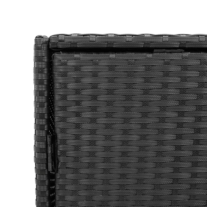 Garden Storage Cabinet Black 55X59X69 Cm Poly Rattan Tlpppp