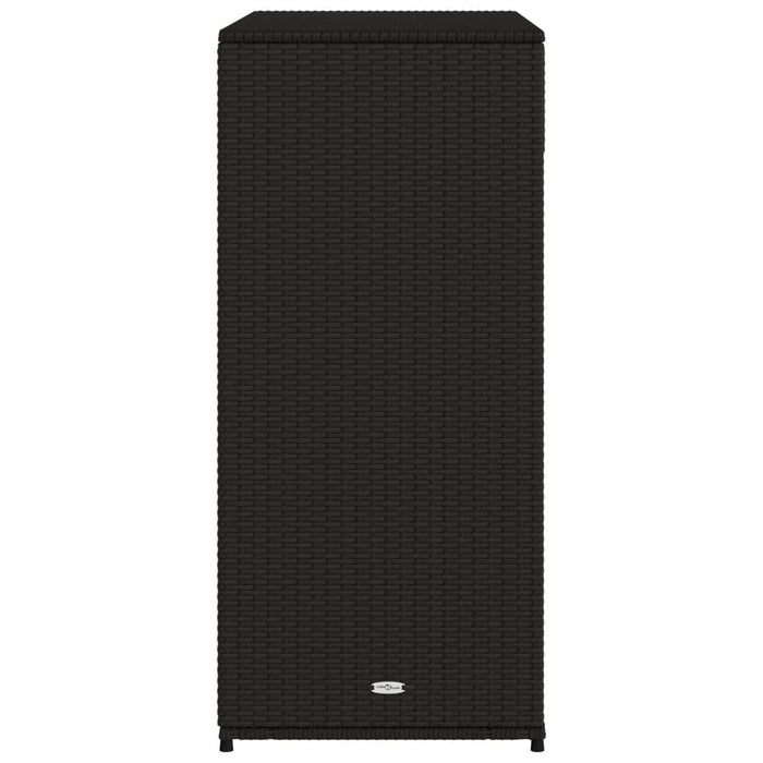 Garden Storage Cabinet Black 105X55X113 Cm Poly Rattan Tlpplt