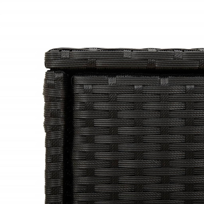 Garden Storage Cabinet Black 105X55X113 Cm Poly Rattan Tlpplt