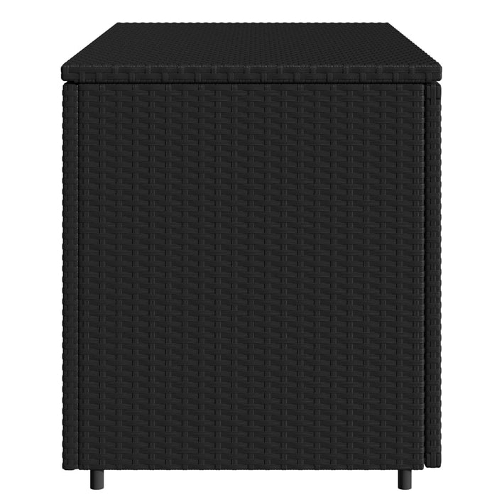 Garden Storage Cabinet Black 110X55X60.5 Cm Poly Rattan Tlppli