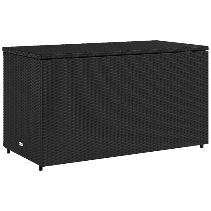 Garden Storage Cabinet Black 110X55X60.5 Cm Poly Rattan Tlppli