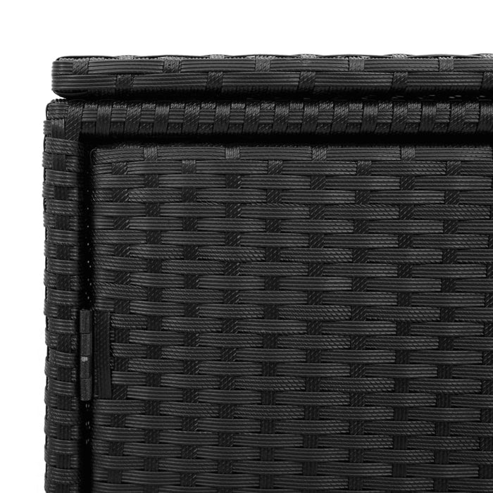 Garden Storage Cabinet Black 110X55X60.5 Cm Poly Rattan Tlppli