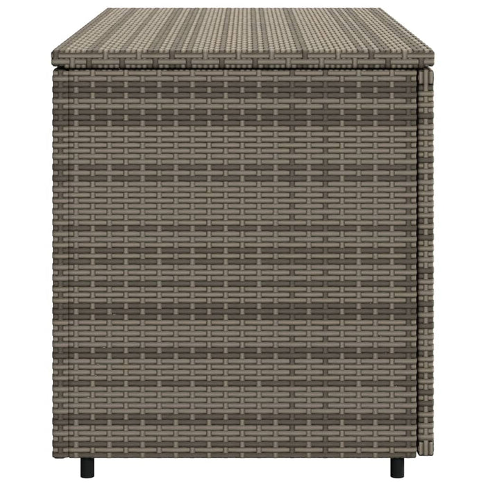 Garden Storage Cabinet Grey 110X55X60.5 Cm Poly Rattan Tlpplk