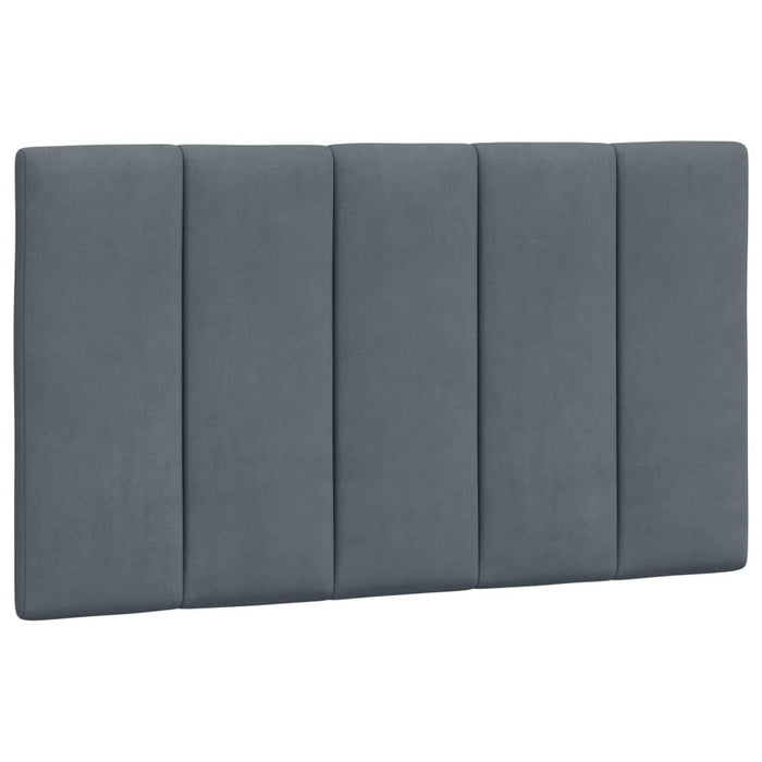 Single Size Headboard Cushion Dark Grey 90 Cm Velvet Tialpb
