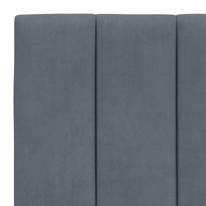Single Size Headboard Cushion Dark Grey 90 Cm Velvet Tialpb