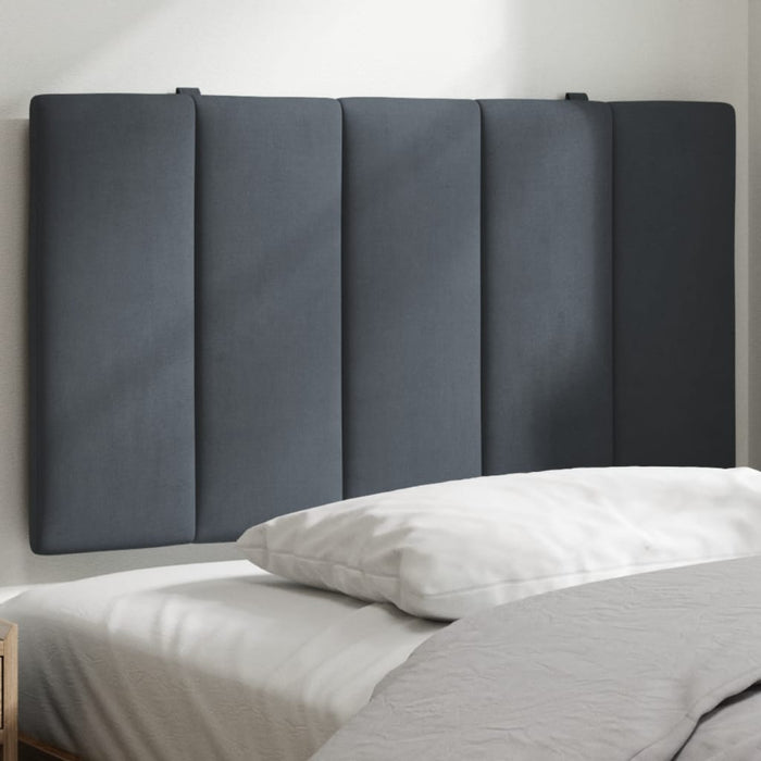 Single Size Headboard Cushion Dark Grey 90 Cm Velvet Tialpb