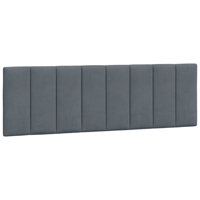 Queen Size Headboard Cushion Dark Grey 152 Cm Velvet Tialkl
