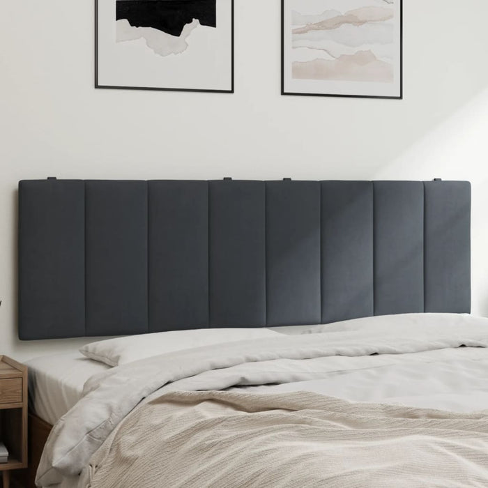 Queen Size Headboard Cushion Dark Grey 152 Cm Velvet Tialkl