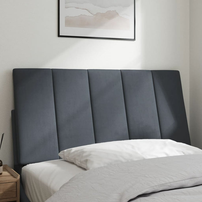 King Single Size Headboard Cushion Dark Grey 107 Cm Velvet Tiaibb