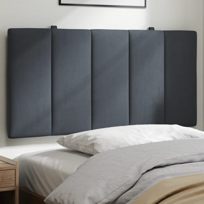 King Single Size Headboard Cushion Dark Grey 107 Cm Velvet Tiaibb