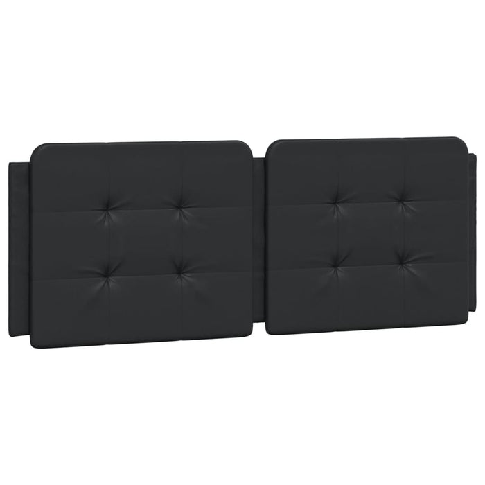 Double Size Headboard Cushion Black 137 Cm Faux Leather Tianpi