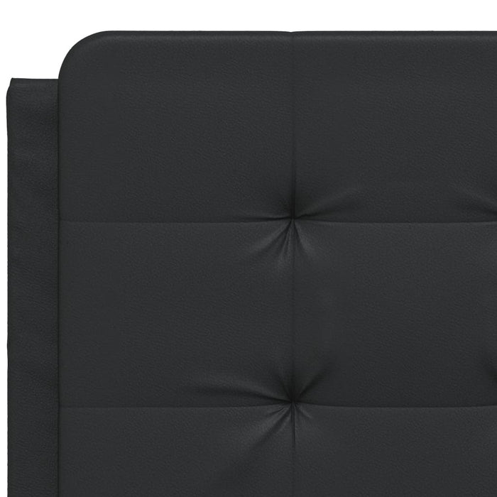 Double Size Headboard Cushion Black 137 Cm Faux Leather Tianpi