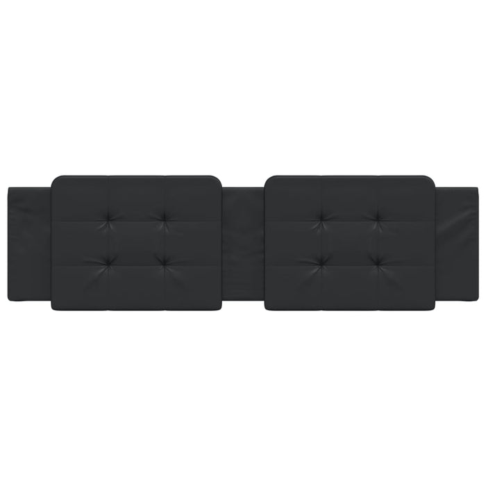 King Size Headboard Cushion Black 180 Cm Faux Leather Tianit