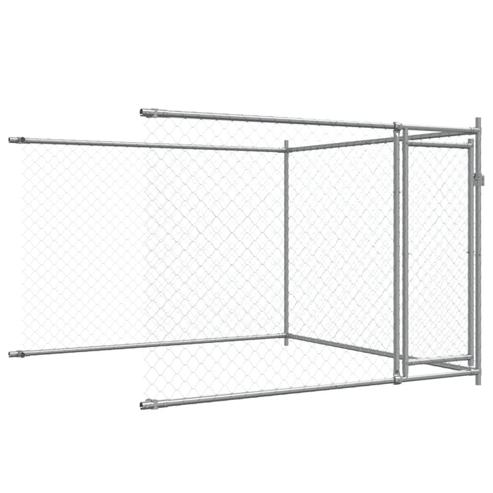 Dog Cage With Doors Grey 6X2X1.5 M Galvanised Steel Txbkpia