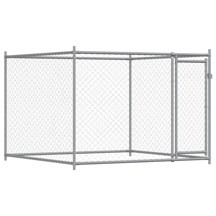Dog Cage With Doors Grey 8X2X1.5 M Galvanised Steel Txbkpip