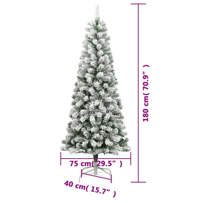 Artificial Hinged Christmas Tree 300 Leds & Flocked Snow 180 Cm Txobaia