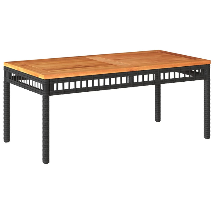 4 Piece Garden Lounge Set With Cushions Black Poly Rattan Tlpnpn