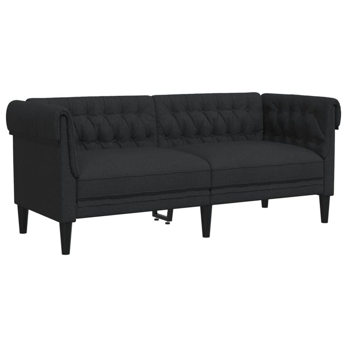 2 Piece Sofa Set Black Fabric Txbkxbx