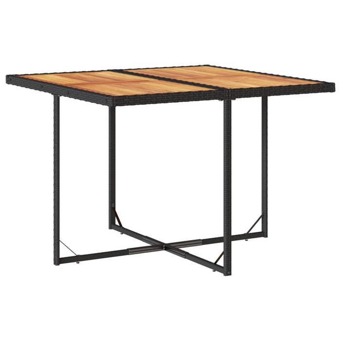 5 Piece Garden Dining Set With Cushions Black Poly Rattan Txoolxt