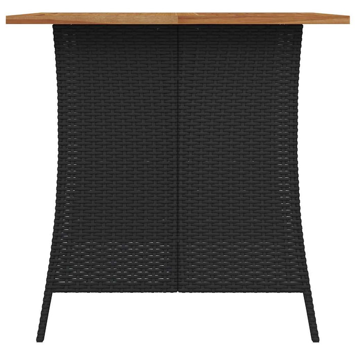 5 Piece Garden Dining Set With Cushions Black Poly Rattan Tlpaxb