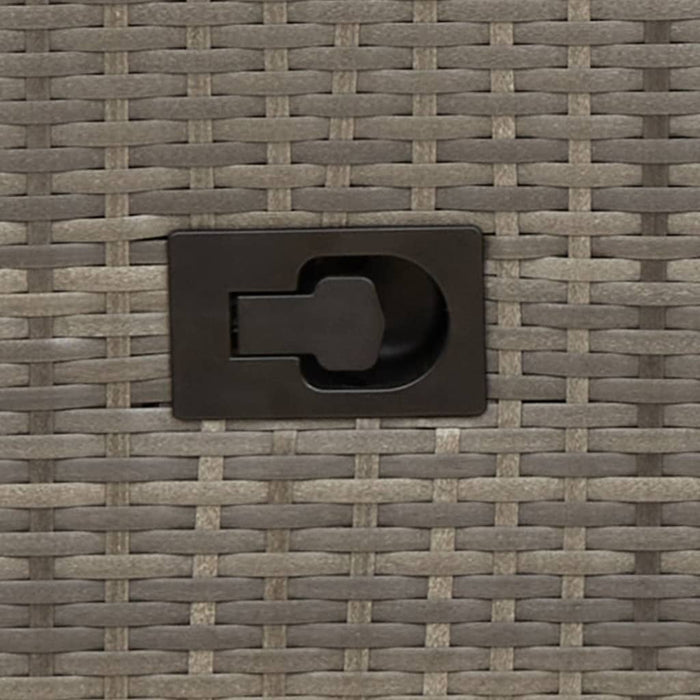 Reclining Garden Chair With Cushions Grey Poly Rattan Tlplab