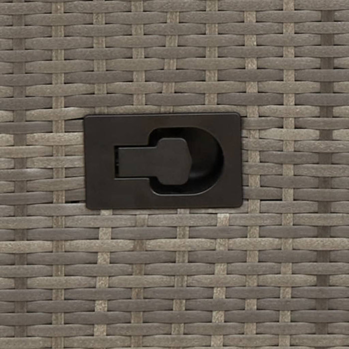 Reclining Garden Chairs 2 Pcs With Cushions Grey Poly Rattan Tlplai