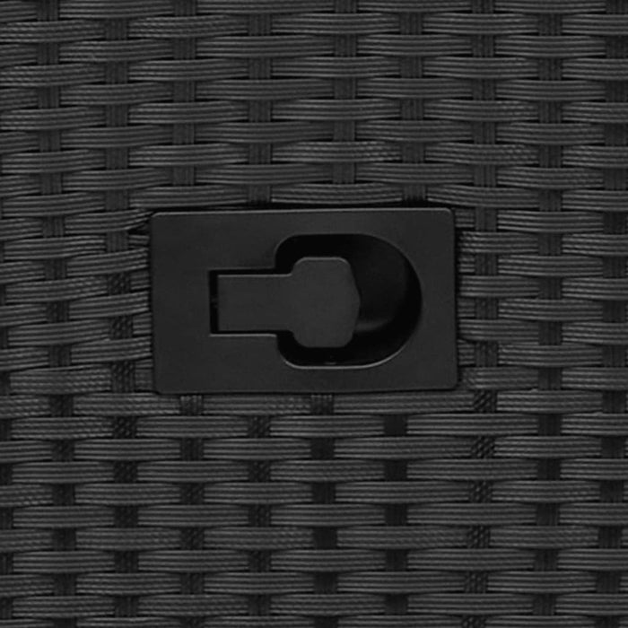 Reclining Garden Chair With Cushions Black Poly Rattan Tlplpk