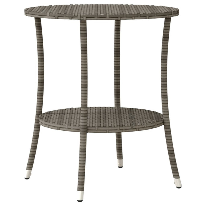 3 Piece Bistro Set With Cushions Grey Poly Rattan Tlplip