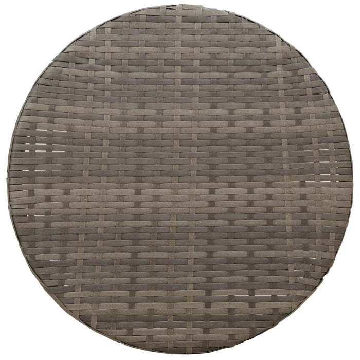 3 Piece Bistro Set With Cushions Grey Poly Rattan Tlplip