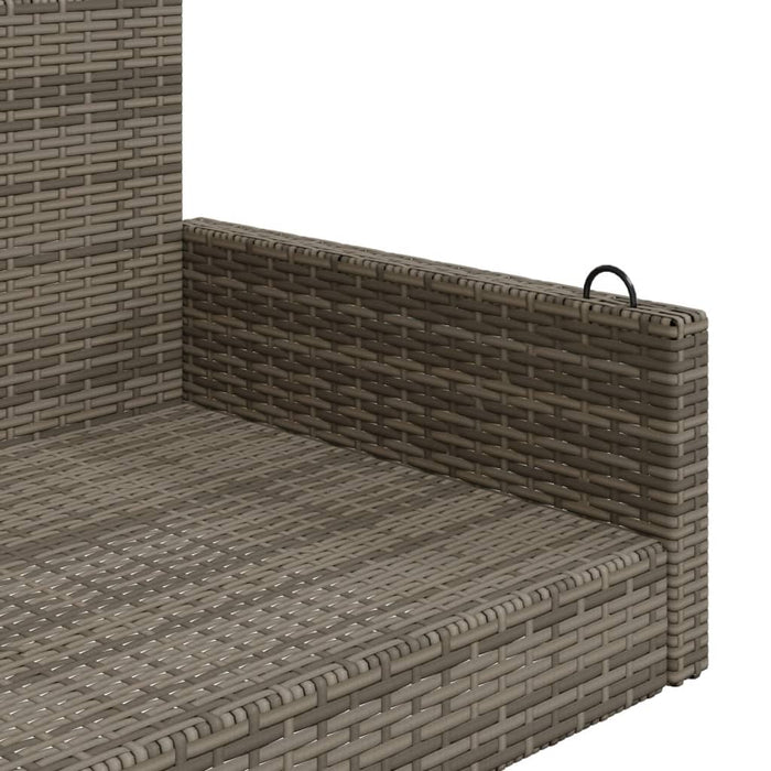 Swing Bench Grey 119X56X48 Cm Poly Rattan Tlplxi
