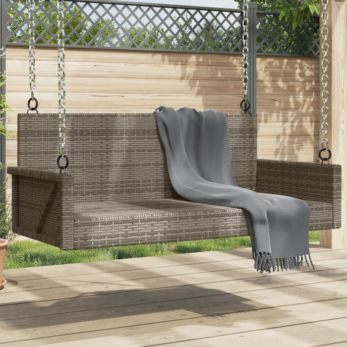 Swing Bench Grey 119X56X48 Cm Poly Rattan Tlplxi